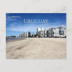 Playa de Pocitos, Montevideo, Uruguay Briefkaart