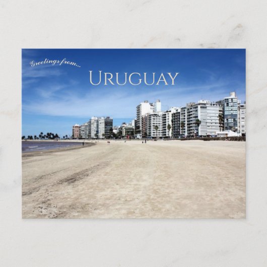 Playa de Pocitos, Montevideo, Uruguay Briefkaart (Voorkant)