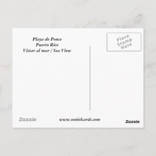 Playa de Ponce Briefkaart (Achterkant)