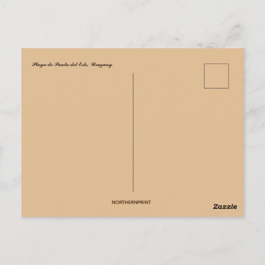 Playa de Punta del Este Uruguay Briefkaart (Achterkant)