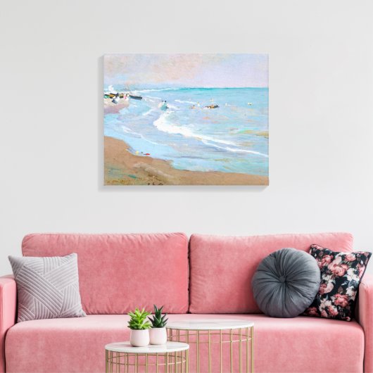 Playa de Valencia | Joaquín Sorolla Canvas Afdruk (Insitu (Woonkamer))