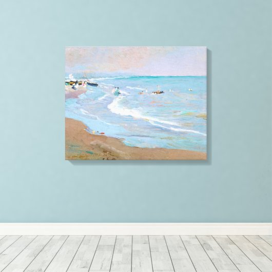 Playa de Valencia | Joaquín Sorolla Canvas Afdruk (Insitu (Houten vloer))
