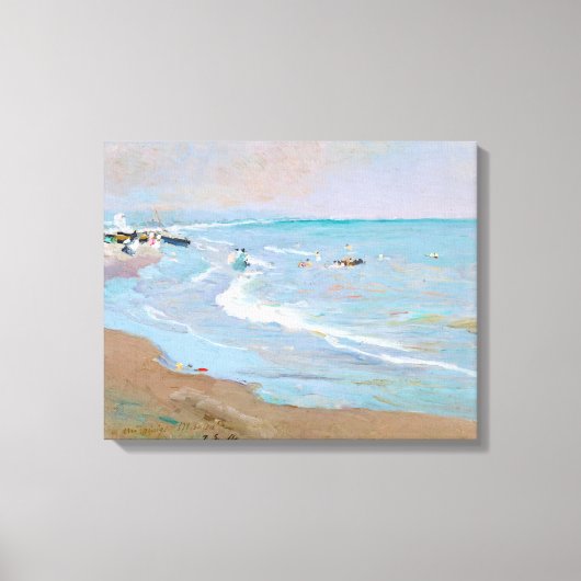 Playa de Valencia | Joaquín Sorolla Canvas Afdruk (Voorkant)