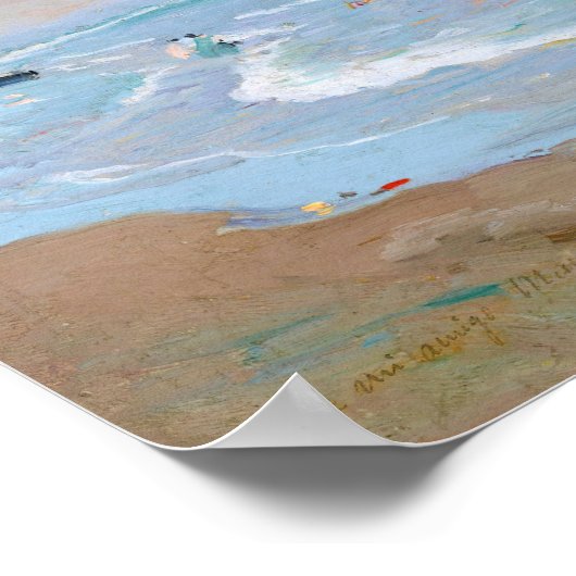 Playa de Valencia | Joaquín Sorolla Poster (Hoek)