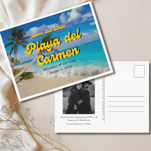 Playa del Carmen Bruiloft Save the Date Briefkaart
