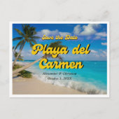 Playa del Carmen Bruiloft Save the Date Briefkaart (Voorkant)