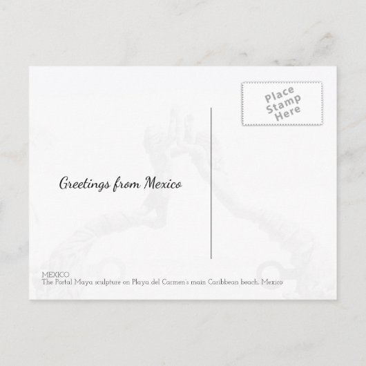 Playa del Carmen Caribbean Zee Beach Scene Briefkaart (Achterkant)