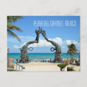 Playa del Carmen Caribbean Zee Beach Scene Briefkaart (Voorkant)
