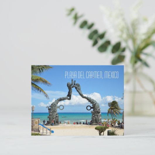 Playa del Carmen Caribbean Zee Beach Scene Briefkaart (Staand voorkant)