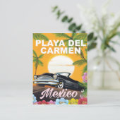Playa del Carmen Mexicaanse autoreisposter Briefkaart (Staand voorkant)