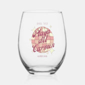 Playa del Carmen Mexico accessoire souvenir  Wijnglas Zonder Voet (Voorkant)