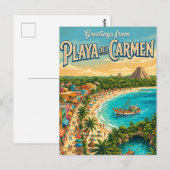Playa del Carmen Mexico Briefkaart (Voorkant / Achterkant)