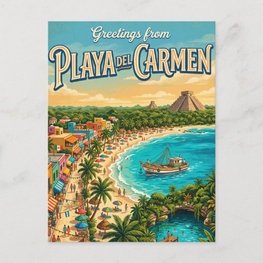Playa del Carmen Mexico Briefkaart (Voorkant)