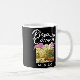 Playa del Carmen Mexico Floral T Shirt Koffiemok