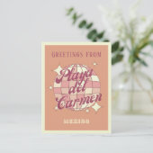 Playa del Carmen Mexico Retro Briefkaart (Staand voorkant)