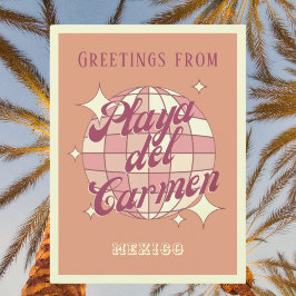Playa del Carmen Mexico Retro  Briefkaart