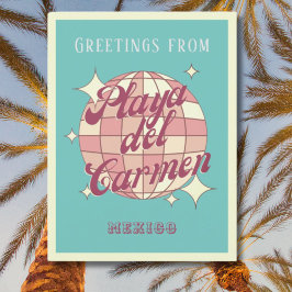 Playa del Carmen Mexico Retro  Briefkaart