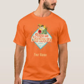 Playa del Carmen Mexico Retro Cocktail T-shirt (Voorkant)