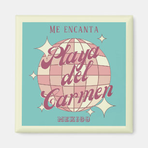 Playa del Carmen Mexico Retro souvenir decor Magneet