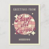 Playa del Carmen Mexico Retro Vintage purpPostcard Briefkaart (Voorkant)