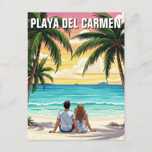 Playa del Carmen Mexico Travel Beach Briefkaart