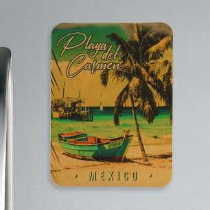 Playa del Carmen Mexico Vintage reizen Palm Beach Magneet