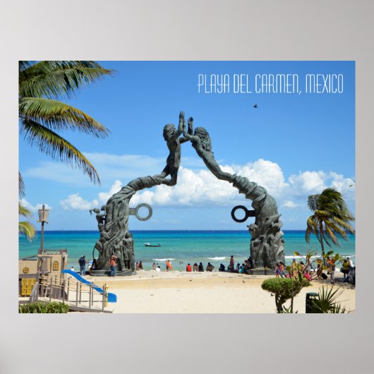 Playa del Carmen Riviera Maya Mexico Travel Poster (Voorkant)