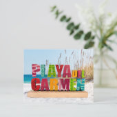 Playa del Carmen Sign Briefkaart (Staand voorkant)
