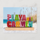 Playa del Carmen Sign Briefkaart (Voorkant)