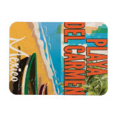 Playa del Carmen vintage reisposter print Magneet (Horizontaal)