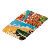 Playa del Carmen vintage reisposter print Magneet (Linkerzijde)