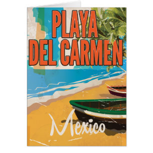 Playa del Carmen vintage reisposterprint