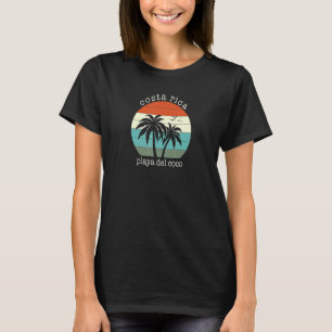 Playa Del Coco Costa Rica Oude Zonsondergang Palmb T-shirt