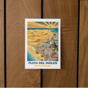 Playa del Ingles Maspalomas Gran Canaria Vintage Briefkaart