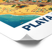 Playa del Ingles Maspalomas Gran Canaria Vintage Poster (Hoek)