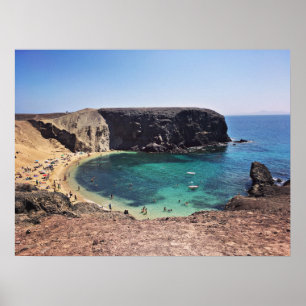 Playa del Papagayo, zuidkust van Lanzarote Poster