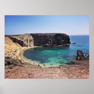Playa del Papagayo, zuidkust van Lanzarote Poster