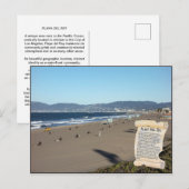 PLAYA DEL REY   Een uniek gebied naast de Stille O Briefkaart (Voorkant / Achterkant)