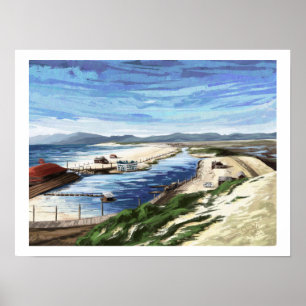 Playa del Rey Lagoon. Waterverf van Jenn Street Poster