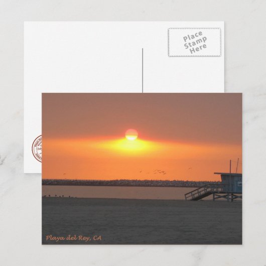 Playa del Rey Sunset - Mike Izzo Briefkaart (Voorkant / Achterkant)