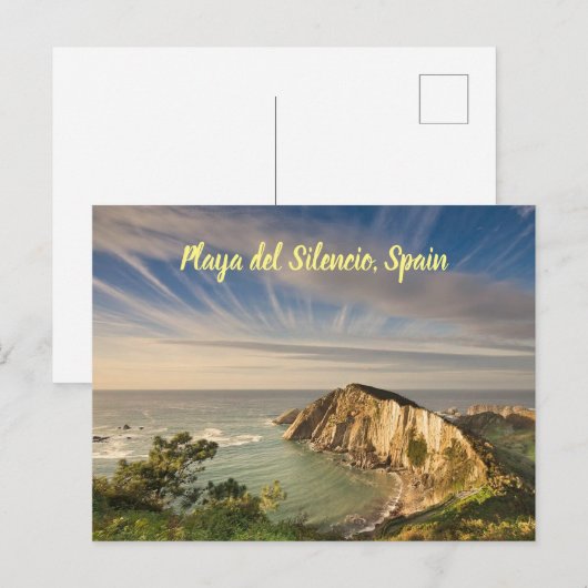 Playa del Silencio Spanje gestileerd Briefkaart (Voorkant / Achterkant)