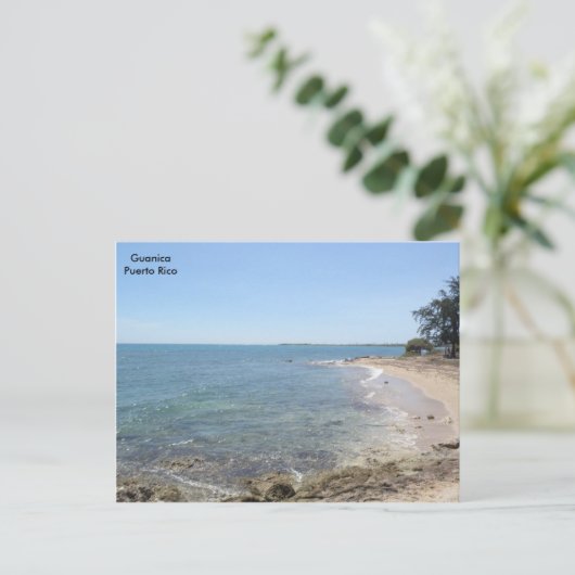 Playa en Mar Caribe Guanica Briefkaart (Staand voorkant)