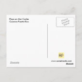 Playa en Mar Caribe Guanica Briefkaart (Achterkant)