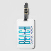 Playa Forum Strand Cancun Mexico (Oceaan) Bagagelabel (Voorkant (verticaal))