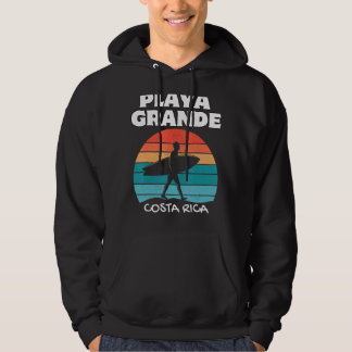 PLAYA GRANDE COSTA RICA Surf Retro Sunset Surfen Hoodie