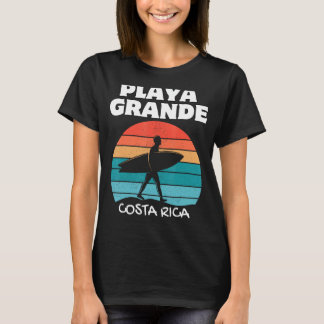 PLAYA GRANDE COSTA RICA Surf Retro Sunset Surfen T-shirt
