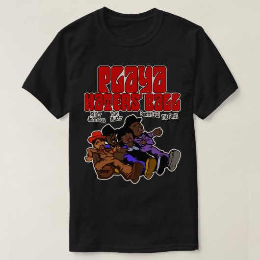 Playa Haters Bal Pimp Walkin T-shirt (Design voorkant)