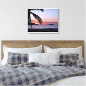 Playa Hermosa Strand Zonsondergang Palmen Canvas Afdruk (Insitu (Slaapkamer))
