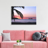 Playa Hermosa Strand Zonsondergang Palmen Canvas Afdruk (Insitu (Woonkamer))