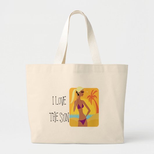 Playa, IK HOU VAN DE ZON Grote Tote Bag (Voorkant)